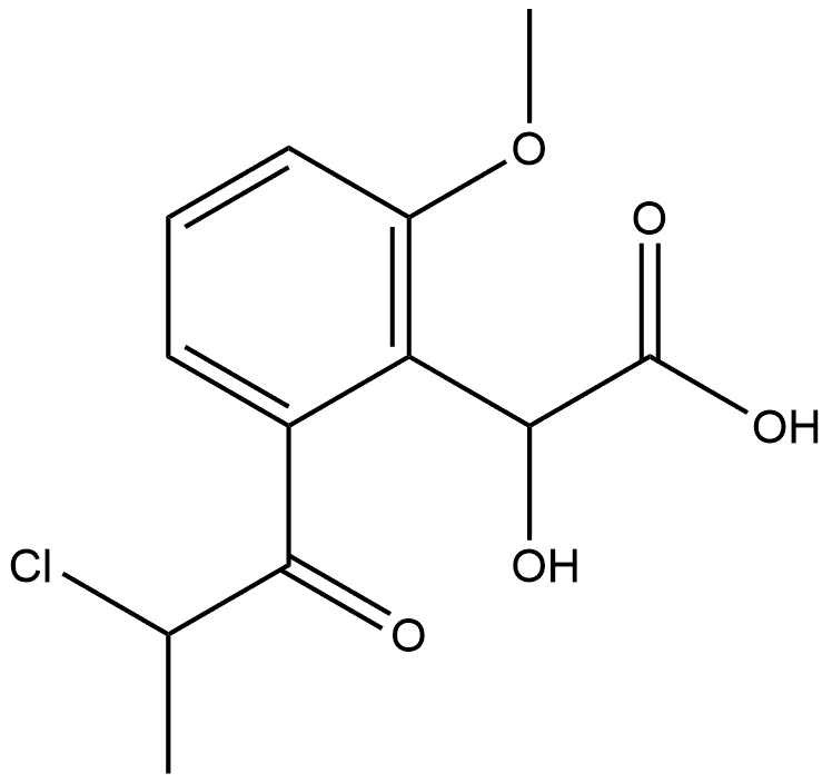 2-(2-Chloropropanoyl)-6-methoxymandelic acid Struktur