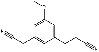3-(2-Cyanoethyl)-5-methoxyphenylacetonitrile 结构式