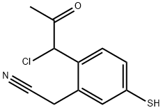 2-(1-Chloro-2-oxopropyl)-5-mercaptophenylacetonitrile,1805912-18-8,结构式