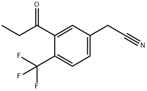 3-Propionyl-4-(trifluoromethyl)phenylacetonitrile Structure