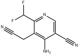 4-Amino-5-cyano-2-(difluoromethyl)pyridine-3-acetonitrile,1805929-71-8,结构式