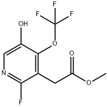 Methyl 2-fluoro-5-hydroxy-4-(trifluoromethoxy)pyridine-3-acetate 结构式
