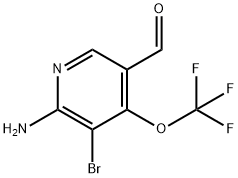 2-Amino-3-bromo-4-(trifluoromethoxy)pyridine-5-carboxaldehyde,1805933-46-3,结构式