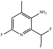 3-Amino-2-(difluoromethyl)-6-fluoro-4-methylpyridine Structure