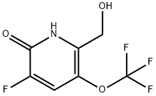 3-Fluoro-2-hydroxy-5-(trifluoromethoxy)pyridine-6-methanol 结构式