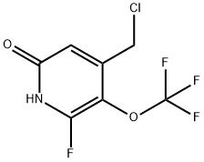 4-(Chloromethyl)-2-fluoro-6-hydroxy-3-(trifluoromethoxy)pyridine 结构式