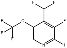 4-(Difluoromethyl)-3-fluoro-2-iodo-5-(trifluoromethoxy)pyridine,1805957-24-7,结构式