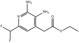 Ethyl 2,3-diamino-6-(difluoromethyl)pyridine-4-acetate,1805957-42-9,结构式