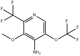 4-Amino-3-methoxy-5-(trifluoromethoxy)-2-(trifluoromethyl)pyridine 结构式