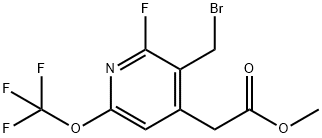 Methyl 3-(bromomethyl)-2-fluoro-6-(trifluoromethoxy)pyridine-4-acetate Structure