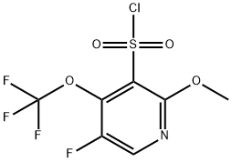 5-Fluoro-2-methoxy-4-(trifluoromethoxy)pyridine-3-sulfonyl chloride 结构式
