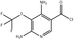 2,4-Diamino-3-(trifluoromethoxy)pyridine-5-carbonyl chloride,1805987-30-7,结构式