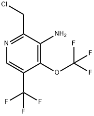 3-Amino-2-(chloromethyl)-4-(trifluoromethoxy)-5-(trifluoromethyl)pyridine 结构式