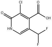 3-Chloro-5-(difluoromethyl)-2-hydroxypyridine-4-carboxylic acid,1806008-69-4,结构式
