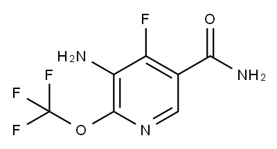 3-Amino-4-fluoro-2-(trifluoromethoxy)pyridine-5-carboxamide 结构式