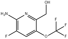 2-Amino-3-fluoro-5-(trifluoromethoxy)pyridine-6-methanol Structure