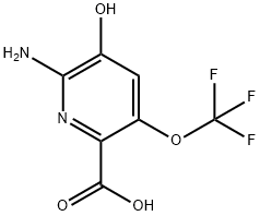 2-Amino-3-hydroxy-5-(trifluoromethoxy)pyridine-6-carboxylic acid 结构式