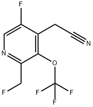 5-Fluoro-2-(fluoromethyl)-3-(trifluoromethoxy)pyridine-4-acetonitrile 结构式