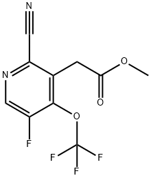 Methyl 2-cyano-5-fluoro-4-(trifluoromethoxy)pyridine-3-acetate,1806027-59-7,结构式