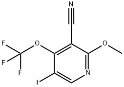 3-Cyano-5-iodo-2-methoxy-4-(trifluoromethoxy)pyridine,1806034-58-1,结构式