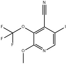 4-Cyano-5-iodo-2-methoxy-3-(trifluoromethoxy)pyridine Structure