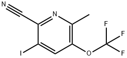 2-Cyano-3-iodo-6-methyl-5-(trifluoromethoxy)pyridine 结构式