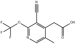 3-Cyano-5-methyl-2-(trifluoromethoxy)pyridine-4-acetic acid 结构式