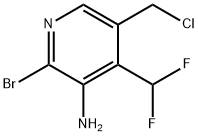 3-Amino-2-bromo-5-(chloromethyl)-4-(difluoromethyl)pyridine 结构式