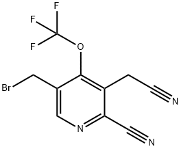 5-(Bromomethyl)-2-cyano-4-(trifluoromethoxy)pyridine-3-acetonitrile 结构式