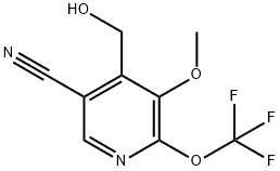 5-Cyano-3-methoxy-2-(trifluoromethoxy)pyridine-4-methanol 结构式