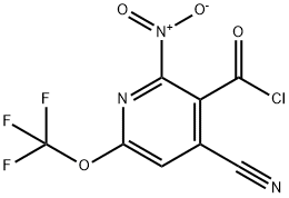 4-Cyano-2-nitro-6-(trifluoromethoxy)pyridine-3-carbonyl chloride,1806067-55-9,结构式