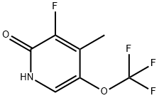 3-Fluoro-2-hydroxy-4-methyl-5-(trifluoromethoxy)pyridine Struktur