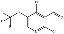 4-Bromo-2-chloro-5-(trifluoromethoxy)pyridine-3-carboxaldehyde 结构式