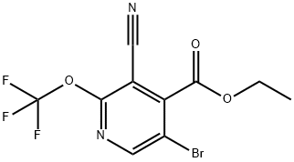 Ethyl 5-bromo-3-cyano-2-(trifluoromethoxy)pyridine-4-carboxylate Struktur