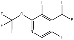 3,5-Difluoro-4-(difluoromethyl)-2-(trifluoromethoxy)pyridine 结构式
