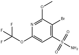3-Bromo-2-methoxy-6-(trifluoromethoxy)pyridine-4-sulfonamide,1806089-81-5,结构式