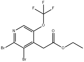 Ethyl 2,3-dibromo-5-(trifluoromethoxy)pyridine-4-acetate Struktur
