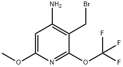 4-Amino-3-(bromomethyl)-6-methoxy-2-(trifluoromethoxy)pyridine 结构式