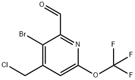 3-Bromo-4-(chloromethyl)-6-(trifluoromethoxy)pyridine-2-carboxaldehyde 结构式