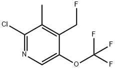 2-Chloro-4-(fluoromethyl)-3-methyl-5-(trifluoromethoxy)pyridine Structure