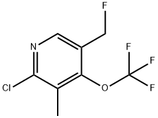 2-Chloro-5-(fluoromethyl)-3-methyl-4-(trifluoromethoxy)pyridine,1806097-71-1,结构式