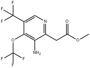 Methyl 3-amino-4-(trifluoromethoxy)-5-(trifluoromethyl)pyridine-2-acetate 结构式