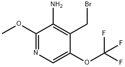 3-Amino-4-(bromomethyl)-2-methoxy-5-(trifluoromethoxy)pyridine 结构式