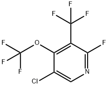 5-Chloro-2-fluoro-4-(trifluoromethoxy)-3-(trifluoromethyl)pyridine 结构式
