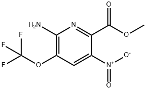 Methyl 2-amino-5-nitro-3-(trifluoromethoxy)pyridine-6-carboxylate Structure