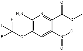 Methyl 2-amino-5-nitro-3-(trifluoromethoxy)pyridine-6-carboxylate,1806114-53-3,结构式