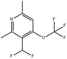 2,6-Dimethyl-3-(difluoromethyl)-4-(trifluoromethoxy)pyridine 结构式