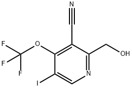 3-Cyano-5-iodo-4-(trifluoromethoxy)pyridine-2-methanol Structure