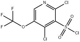 2,4-Dichloro-5-(trifluoromethoxy)pyridine-3-sulfonyl chloride,1806123-05-6,结构式