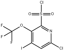 6-Chloro-4-iodo-3-(trifluoromethoxy)pyridine-2-sulfonyl chloride 结构式